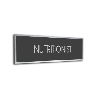 Sliver Grey Nutritionist sign