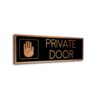 Black Copper Private Door sign