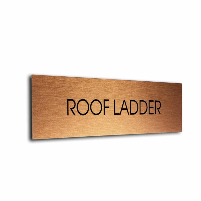 Blank Door Sign Copper Black Blank sign