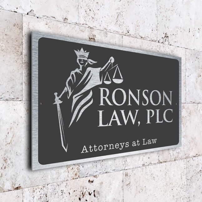 Law Firm Business Sign DMLAWFGS270923 Modern Attorney at Law Sign
