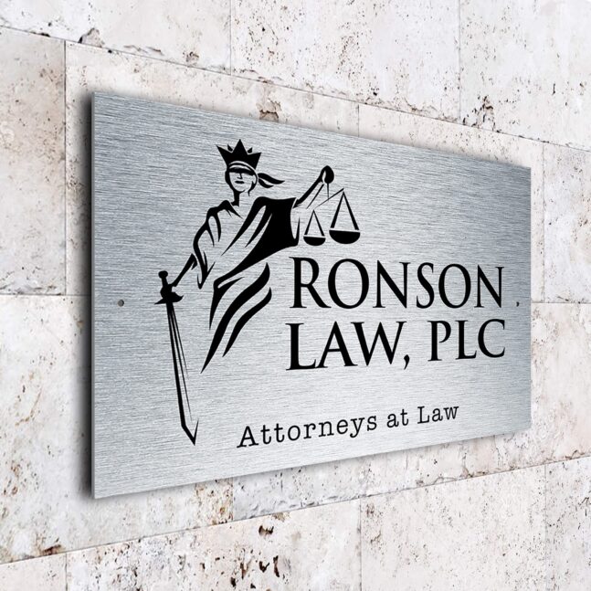 Law Firm Business Sign DMLAWFSB270923 Modern Attorney at Law Sign