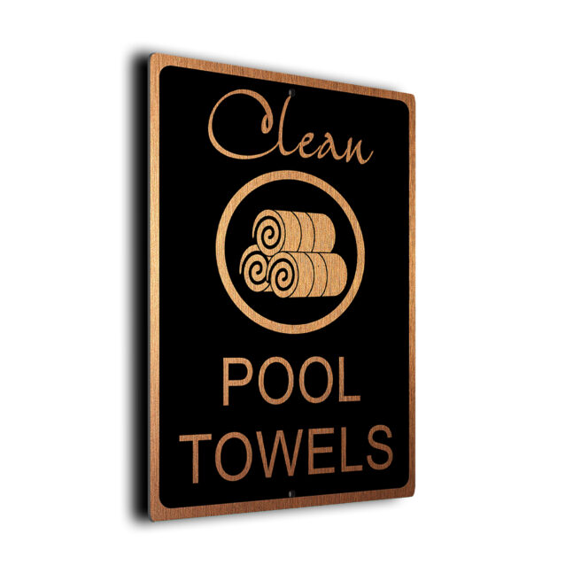 Clean Pool Towels DMCPTBC250923 Clean Pool Towels Pool Sign