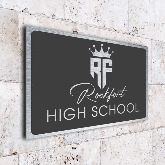 Modern High School Sign