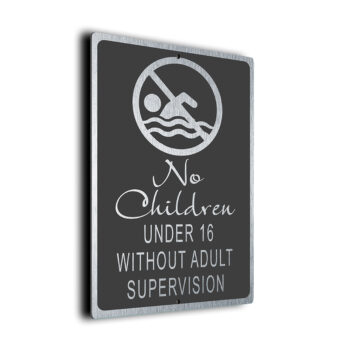 Modern No Children Under 16 Sign
