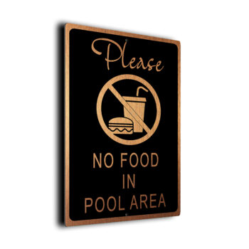 No Food In Pool Area Pool Sign
