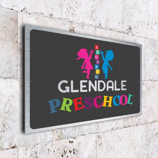 Preschool Sign DMPRESCHGS021023 Modern Preschool Sign