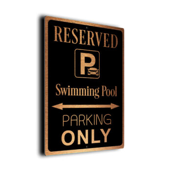 Swimming-Pool Parking Only Sign