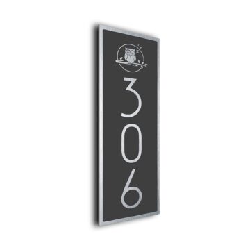 Modern Vertical Bedroom Number Sign