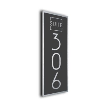 Modern Vertical Suite Number Sign