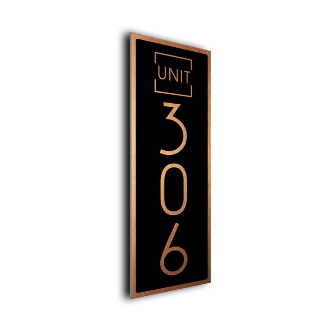 Unit Number Sign RVUNBC241023 Custom Vertical Unit sign