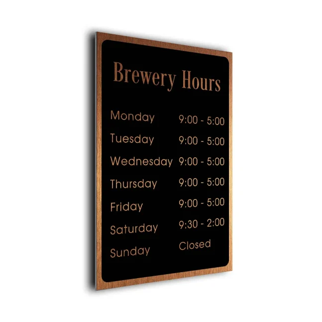 BRHBC121223-Brewery-Hours Brewery Hours Plaque