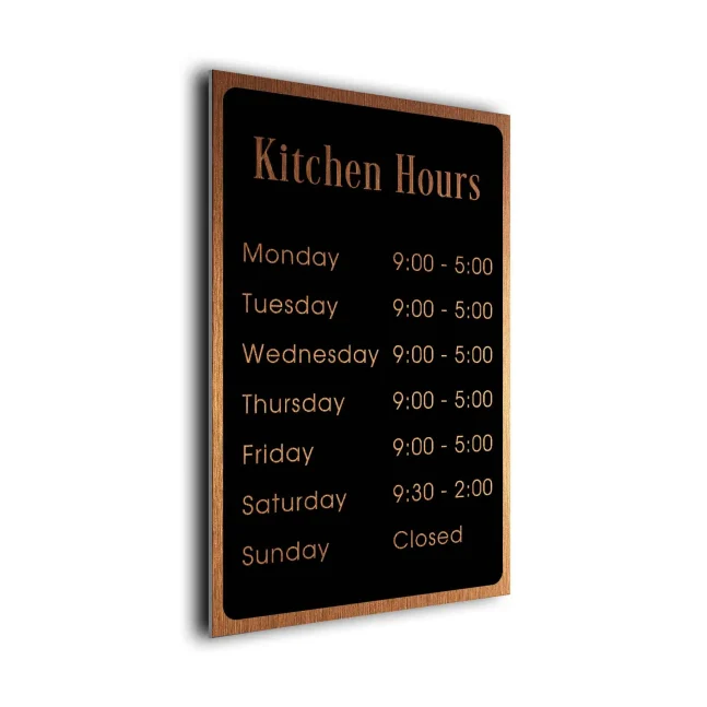 KHBC121223-Kitchen-Hours Kitchen Hours Plaque