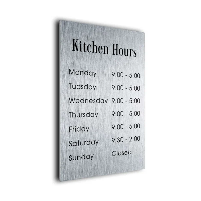 KHSB121223-Kitchen-Hours Personalized Kitchen Hours Sign