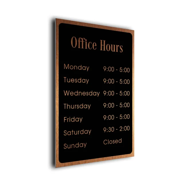 OFHBC121223-Office-Hours Office Hours Plaque