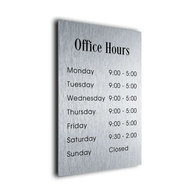 OFHSB121223-Office-Hours Personalized Office Hours Sign