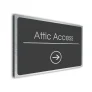 Attic Access Sign Directional Sign - Brushed Metal Finish