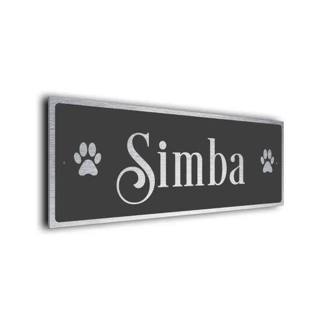Cat Name Sign CN109-GS Modern Cat Name Sign