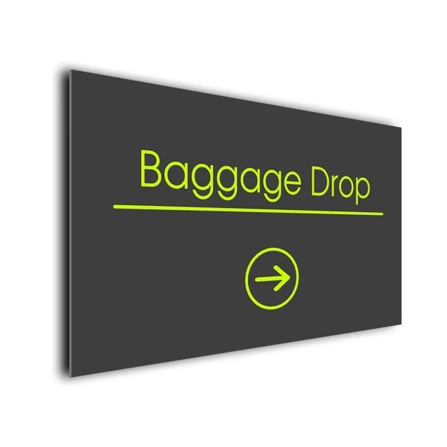 Baggage-Drop-Direction-Sign_DD107G202 Baggage Drop Arrow Sign Directional Sign