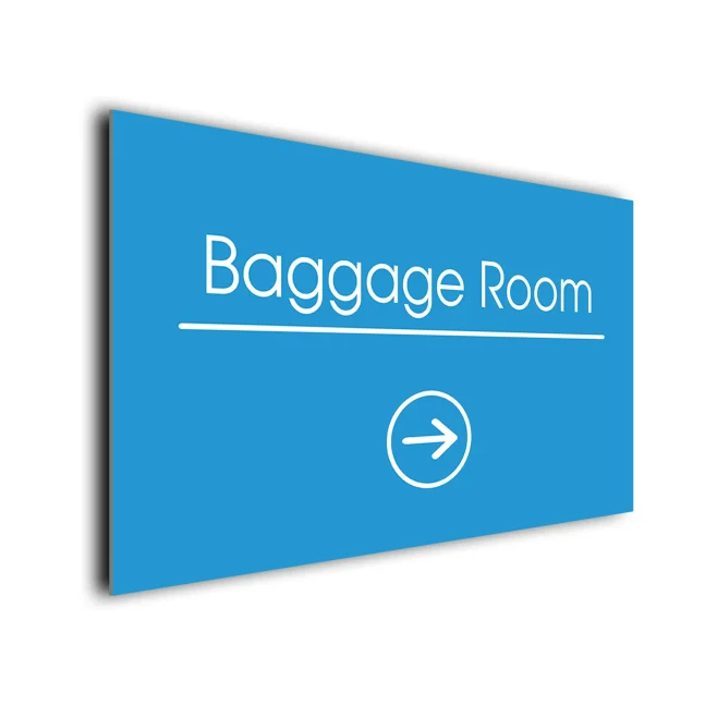 Baggage Room Arrow Sign Directional Sign Baggage Room Arrow Sign Directional Sign