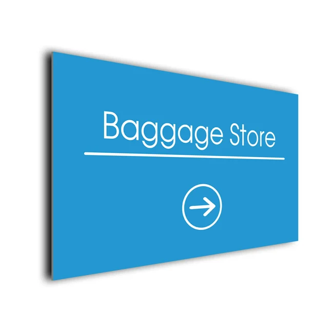 Baggage Store Arrow Sign Directional Sign Baggage Store Arrow Sign Directional Sign