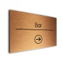 Bar Sign Directional Sign - Brushed Metal Finish