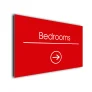 Bedrooms Arrow Sign Directional Sign