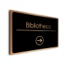 Bibliotheca Sign Directional Sign - Brushed Metal Finish