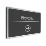 Bicycles Sign Directional Sign - Brushed Metal Finish