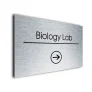 Biology Lab Sign Directional Sign - Brushed Metal Finish