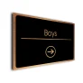 Boys Sign Directional Sign - Brushed Metal Finish