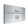 Boys Sign Directional Sign - Brushed Metal Finish