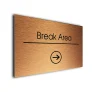 Break Area Sign Directional Sign - Brushed Metal Finish