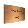 Break Room Sign Directional Sign - Brushed Metal Finish