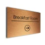 Breakfast Room Sign Directional Sign - Brushed Metal Finish