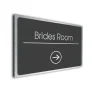 Brides Room Sign Directional Sign - Brushed Metal Finish