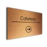 Cafeteria Sign Directional Sign - Brushed Metal Finish