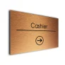 Cashier Sign Directional Sign - Brushed Metal Finish