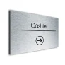 Cashier Sign Directional Sign - Brushed Metal Finish