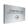 Chemistry Lab Sign Directional Sign - Brushed Metal Finish