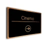 Cinema Sign Directional Sign - Brushed Metal Finish