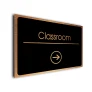 Classroom Sign Directional Sign - Brushed Metal Finish