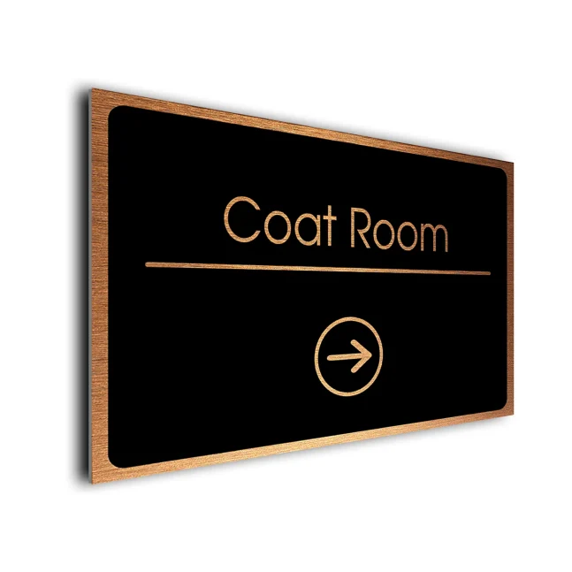 Coat Room Sign Coat Room Directional Sign