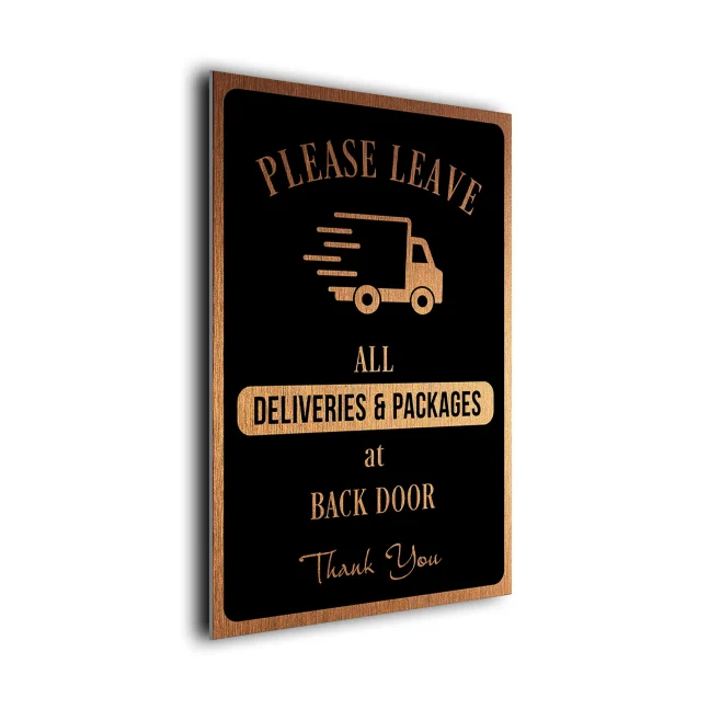 PBDBC151223 Packages At Back Door Please Leave Packages at Back door Sign