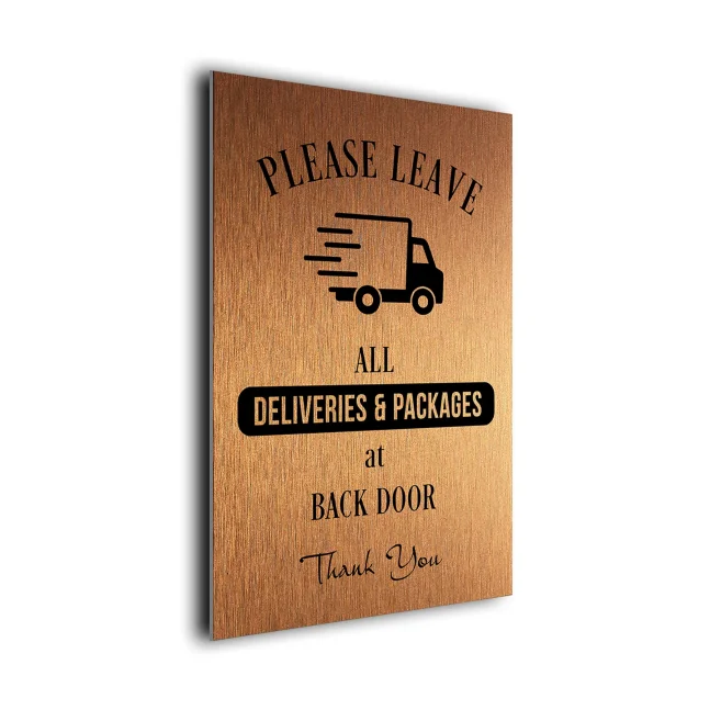 PBDCB151223 Packages At Back Door Please Leave Packages at Back door Sign