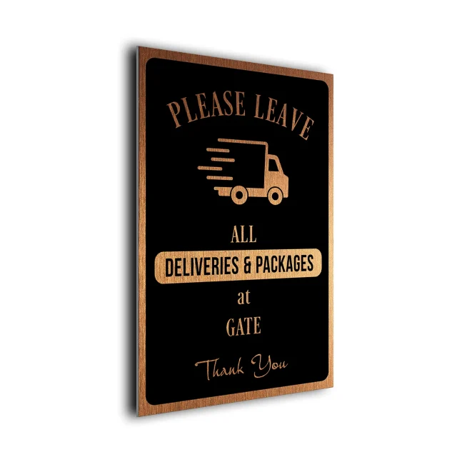 PGBC151223 Packages At Gate Please leave all Deliveries and Packages At Gate Sign