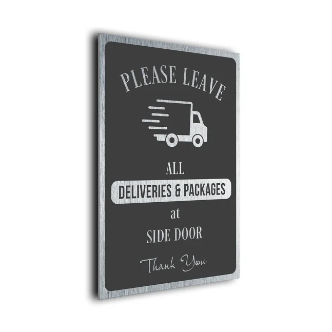 PSDGS151223 Packages At Side Door Please leave all Deliveries and Packages at Side Door Sign