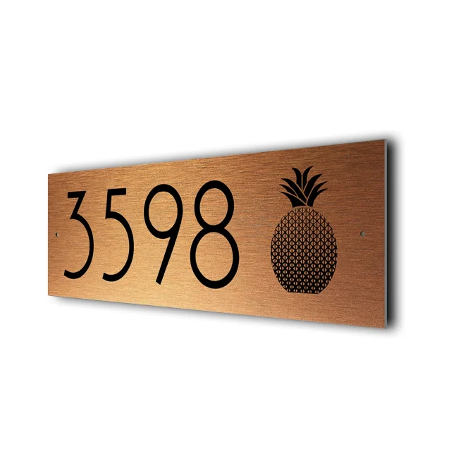 Copper Pineapple Address Sign Pineapple Address Sign