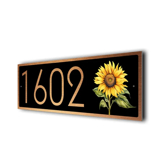 Custom Sunflower Address Sign Sunflower Address Sign