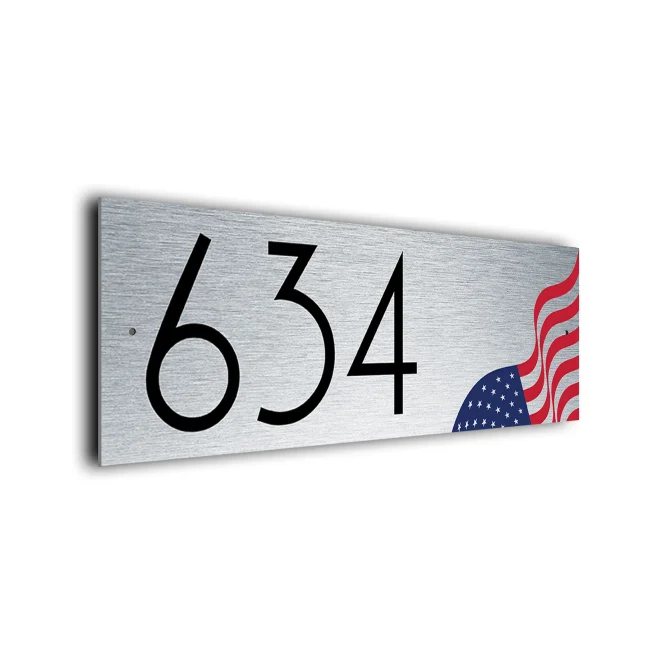 Outdoor USA Flag Address Sign USA Flag Address Sign