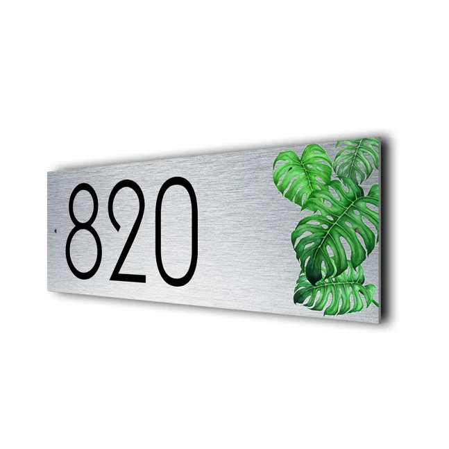Personalized Monstera Address Sign Monstera Address Sign